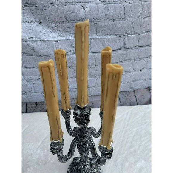 SPIRIT HALLOWEEN LED Skull Candelabra set of 2 - Picture 4 of 8